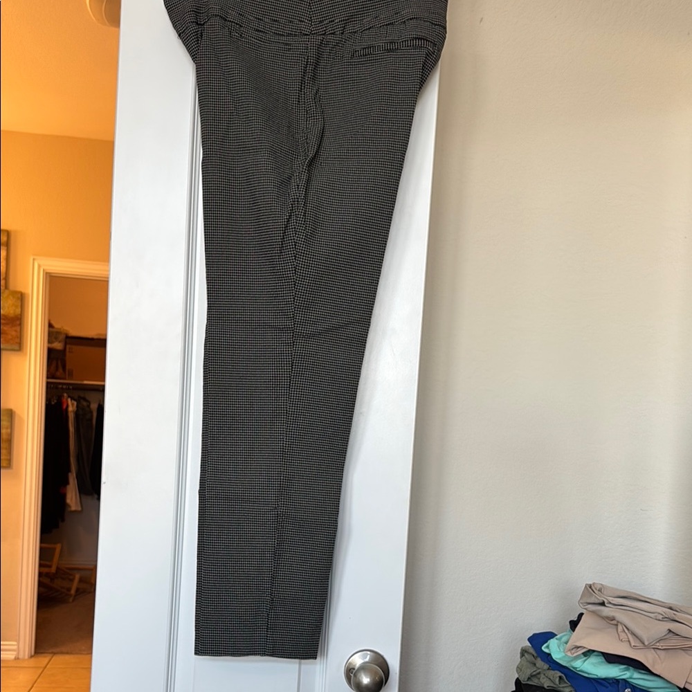 Women’s Black Checkered Pants